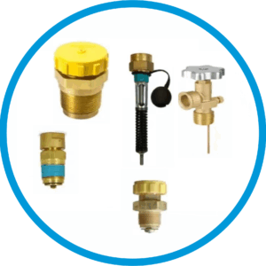 Juego de valvulas para tanuqe estacionario de gas